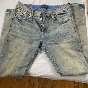 Purple denim lightly worn